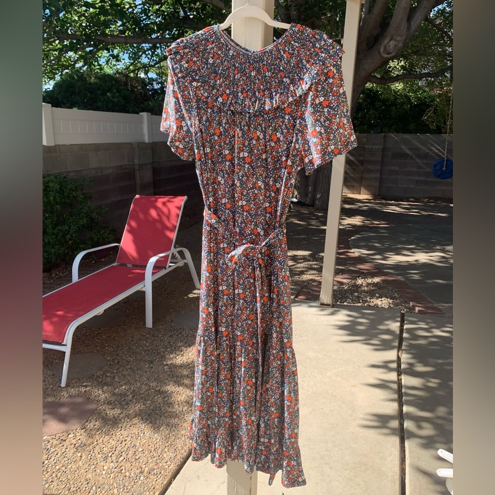 NWT Boden short sleeve maxi tiered floral dress size 12R